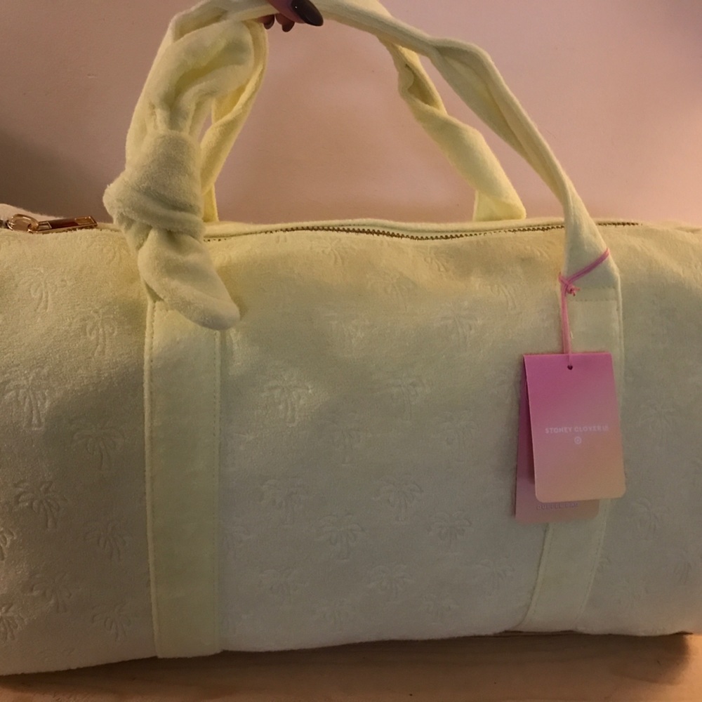 STONEY CLOVER LANE X Target Terry Cloth Embossed Palm Trees Duffle Bag